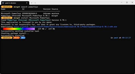 winget download command .